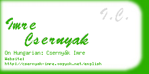 imre csernyak business card